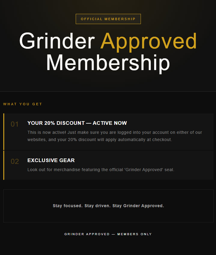 Grinder Approved Membership